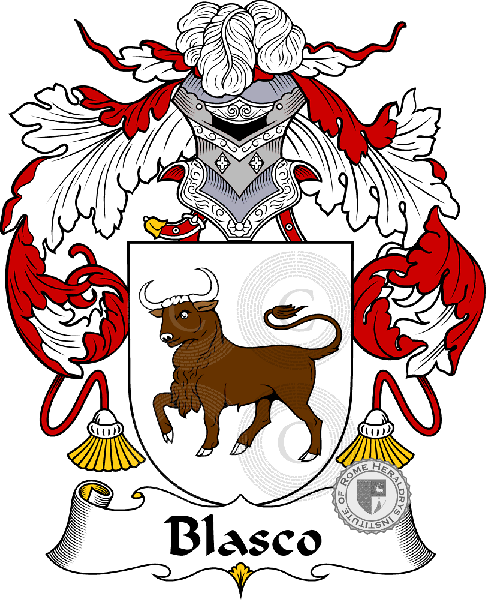 Wappen der Familie Blasco   ref: 36512