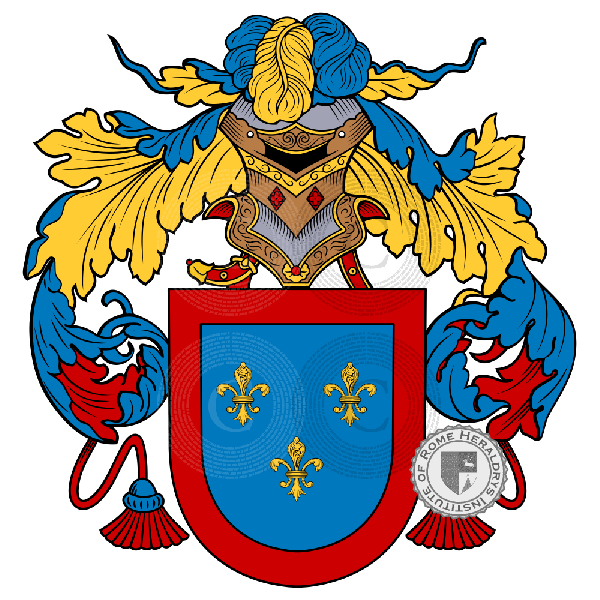 Coat of arms of family Borbón   ref: 36523