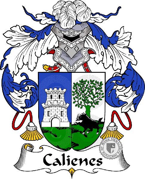 Coat of arms of family Calienes   ref: 36573