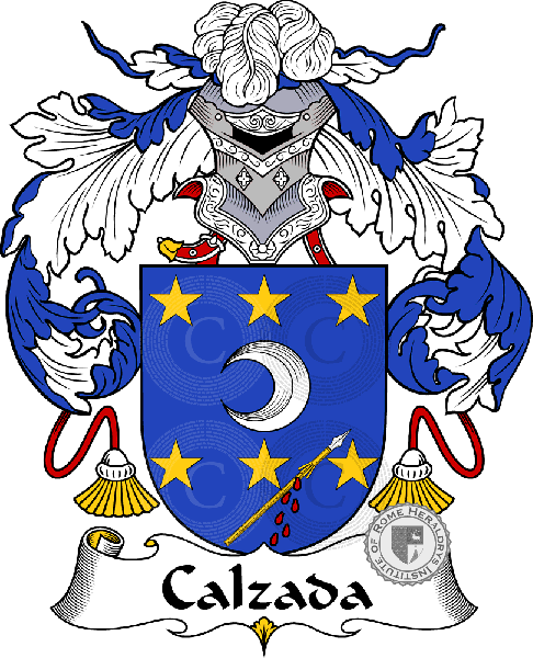 Coat of arms of family Calzada   ref: 36576