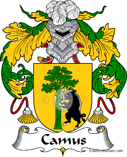Coat of arms of family Camus   ref: 36590