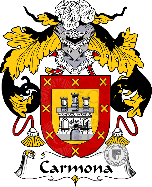 Coat of arms of family Carmona   ref: 36617