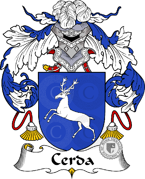 Coat of arms of family Cerda   ref: 36658