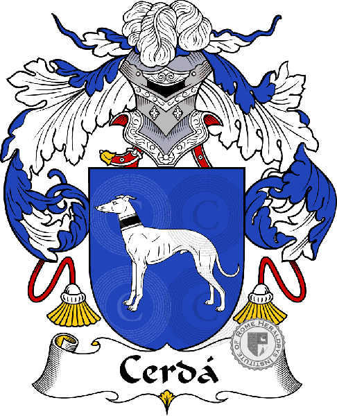 Coat of arms of family Cerdá   ref: 36660