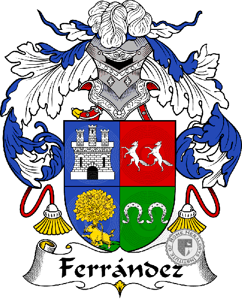 Coat of arms of family Ferrández
