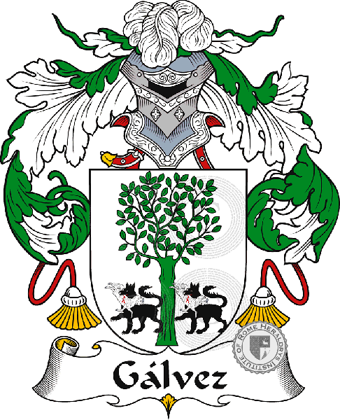 Coat of arms of family Gálvez