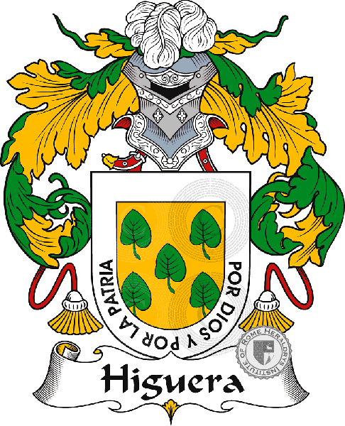 Coat of arms of family Higuera