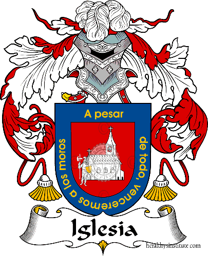 Coat of arms of family Iglesia