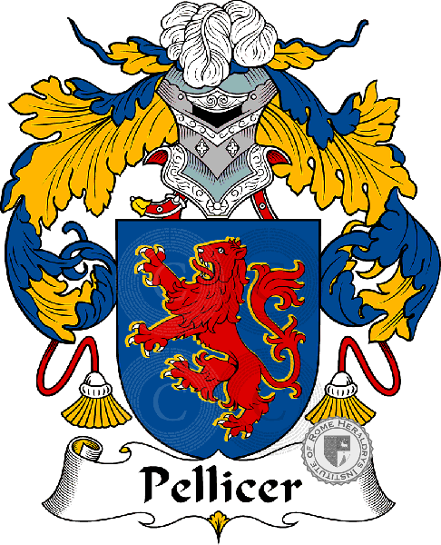 Coat of arms of family Pellicer