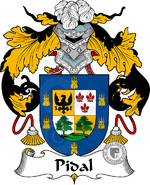 Coat of arms of family Pidal