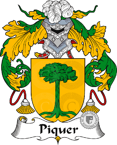 Coat of arms of family Piquer