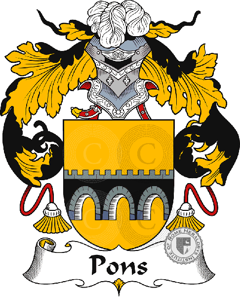 Coat of arms of family Pons