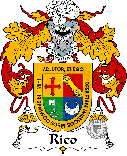 Coat of arms of family Rico