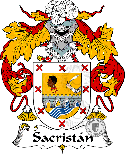 Coat of arms of family Sacristán