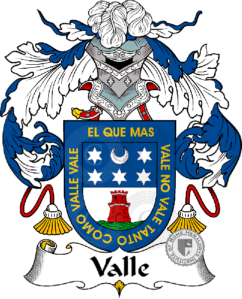 Coat of arms of family Valle