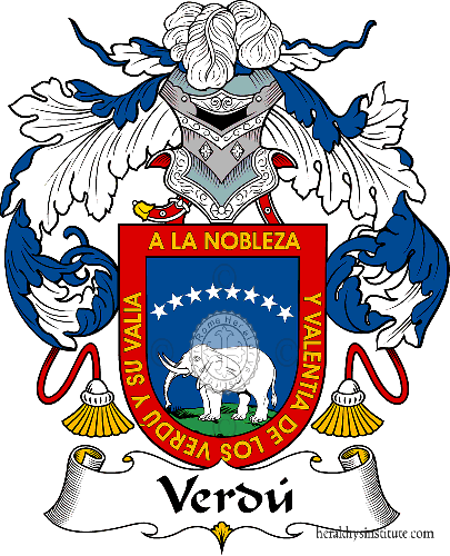 Coat of arms of family Verdú
