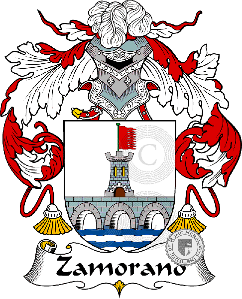 Coat of arms of family Zamorano