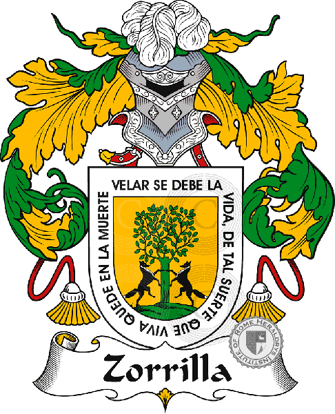 Coat of arms of family Zorrilla
