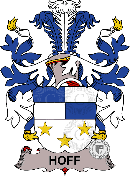 Coat of arms of family Hoff   ref: 37867
