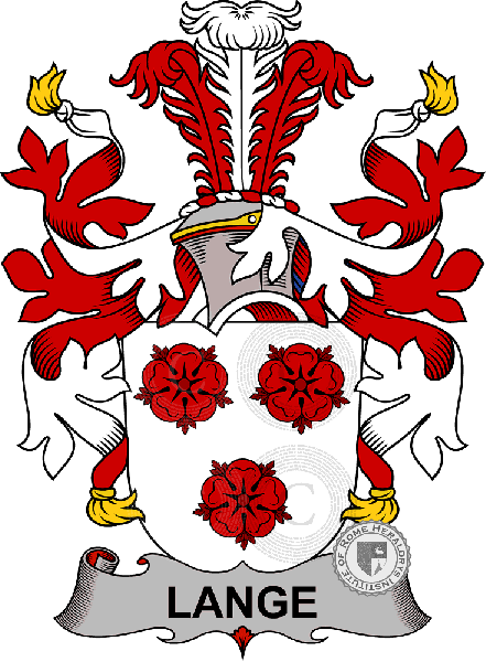 Coat of arms of family Lange   ref: 37905