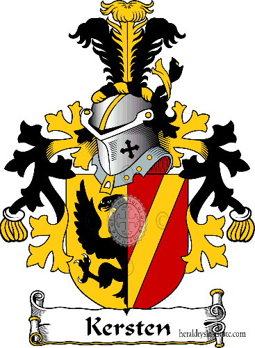 Coat of arms of family Kersten   ref: 38324