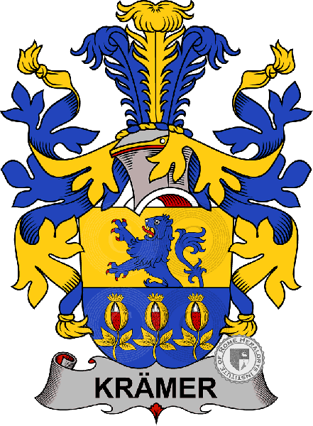 Coat of arms of family Krämer   ref: 38784