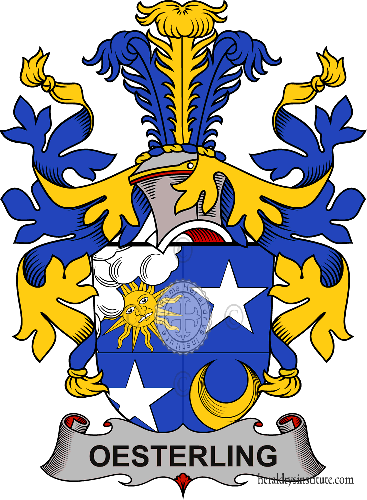 Coat of arms of family Oesterling   ref: 38815
