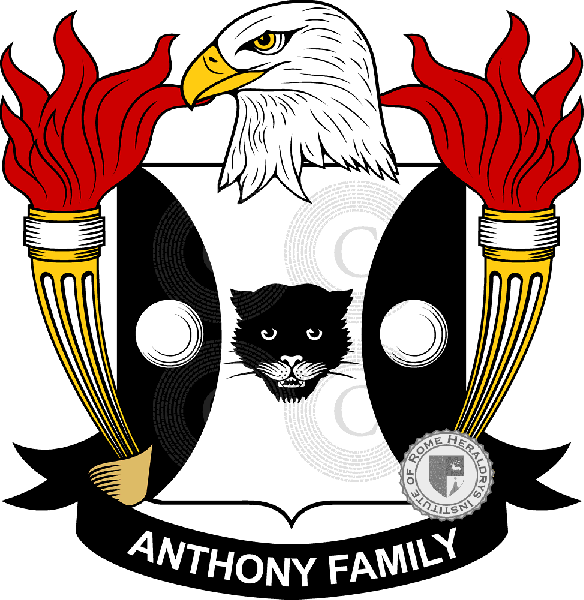 Coat of arms of family Anthony   ref: 38930