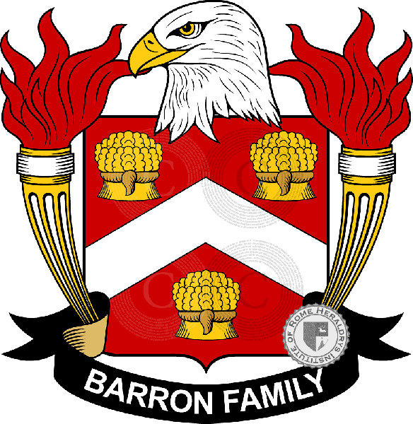 Coat of arms of family Barron   ref: 38974