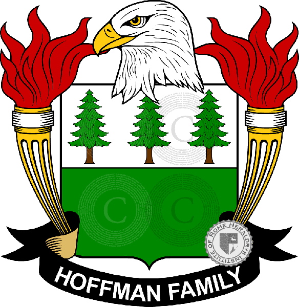 Coat of arms of family Hoffman   ref: 39583