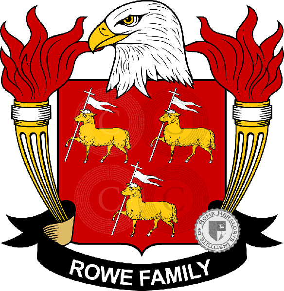 Brasão da família Rowe   ref: 40094