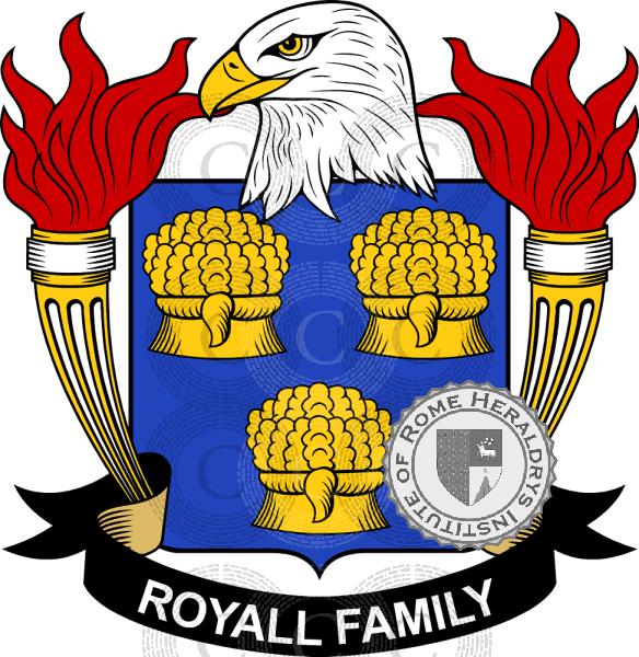 Wappen der Familie Royall   ref: 40095