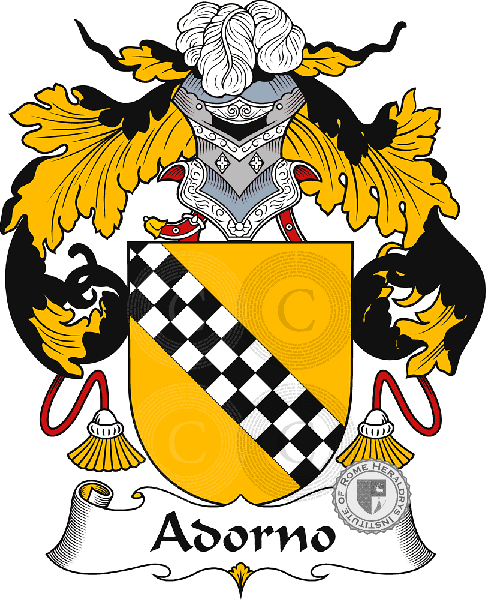 Coat of arms of family Adorno   ref: 40457