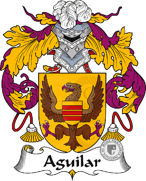 Coat of arms of family Aguilar