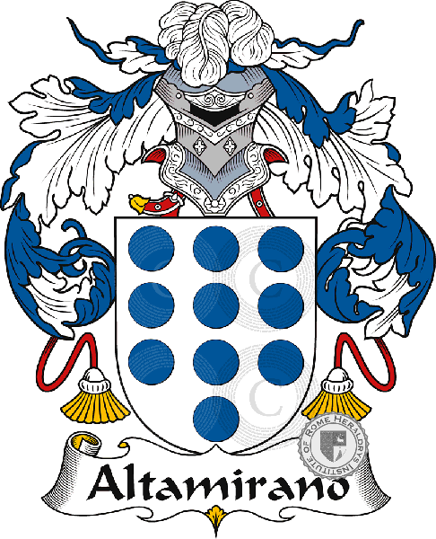 Coat of arms of family Altamirano   ref: 40477