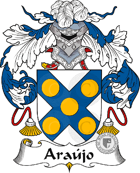 Coat of arms of family Araújo   ref: 40497