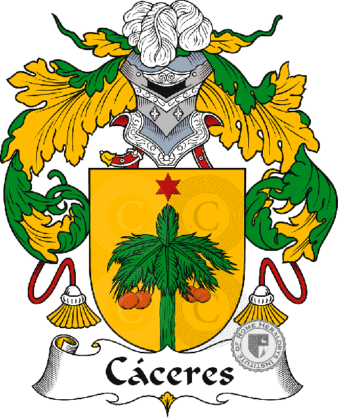 Brasão da família Cáceres   ref: 40659