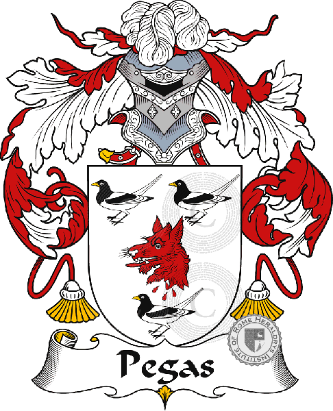 Coat of arms of family Pegas