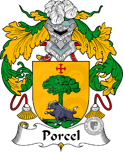 Coat of arms of family Porcel