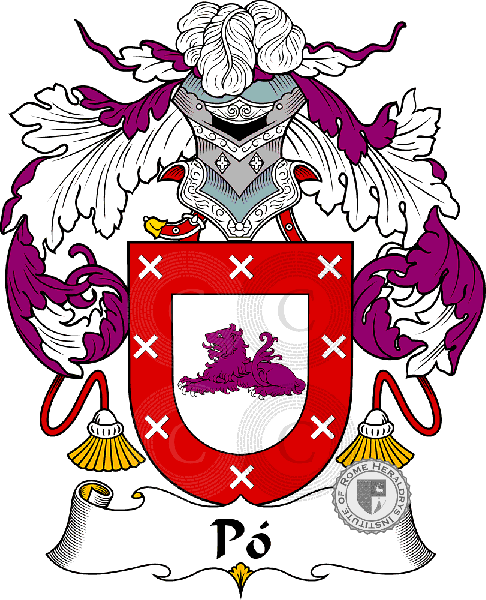 Coat of arms of family Pó