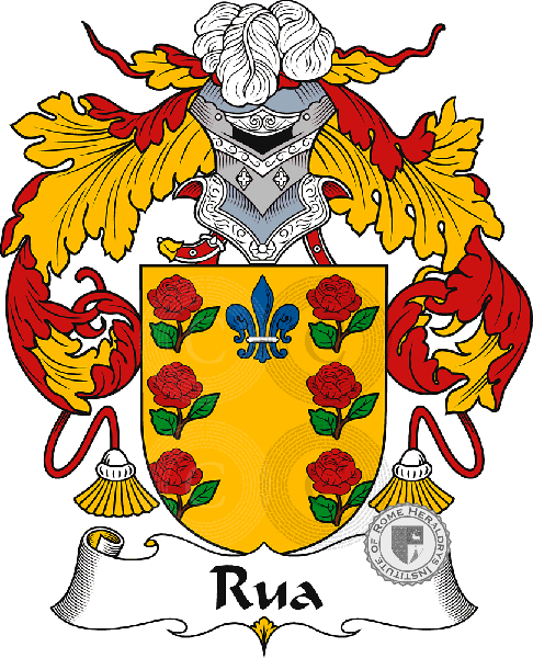 Coat of arms of family Rua