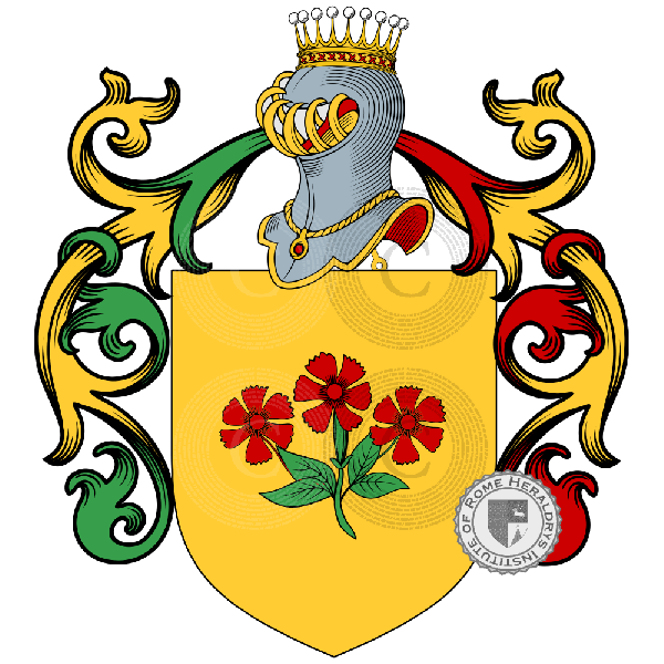 Coat of arms of family Barberis, Barberi, Barberi   ref: 41198
