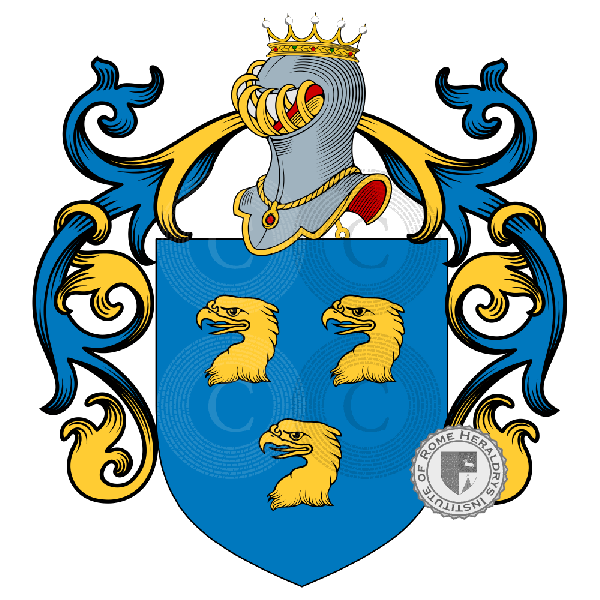 Coat of arms of family Barberi   ref: 41199