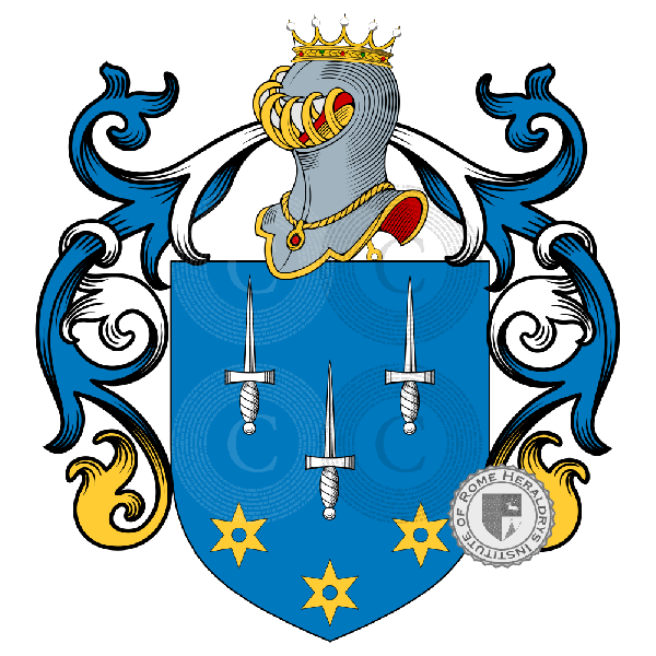 Escudo de la familia Gain, Gain de Carcé, Gaynard, Gain de Carcé, Gaynard   ref: 44427