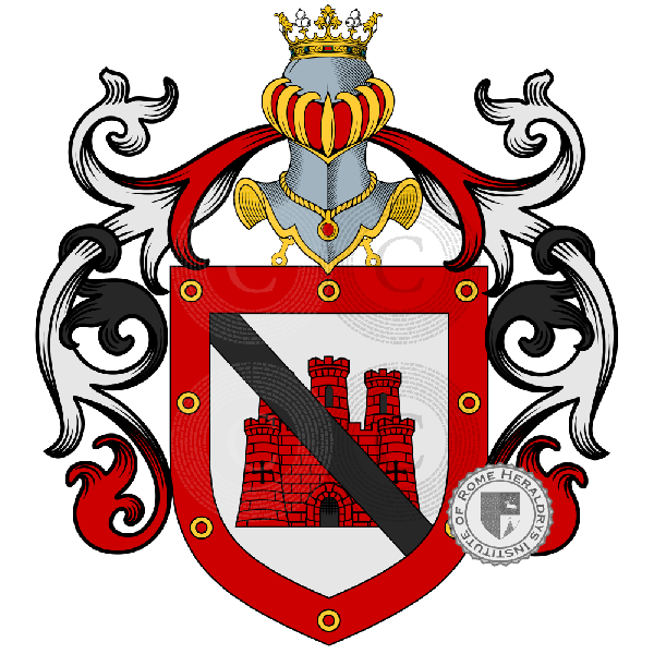 Wappen der Familie Del Castillo, Castillo, De Castilla, Castiglia, Castiglio