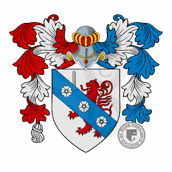 Coat of arms of family Del Secco d'Aragona   ref: 46458