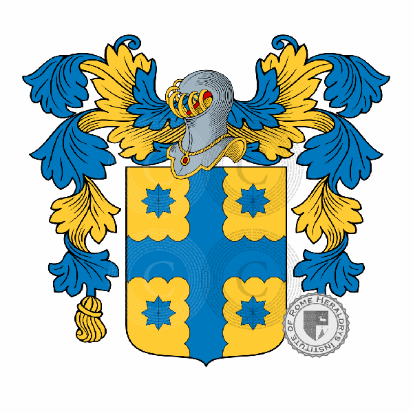 Escudo de la familia Gherardi Piccolomini D'Aragona Dazzi Del Turco
