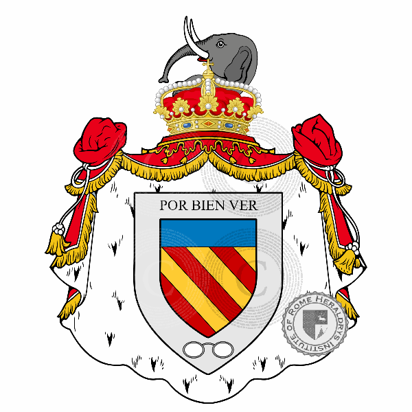Coat of arms of family Caracciolo Rossi   ref: 47030