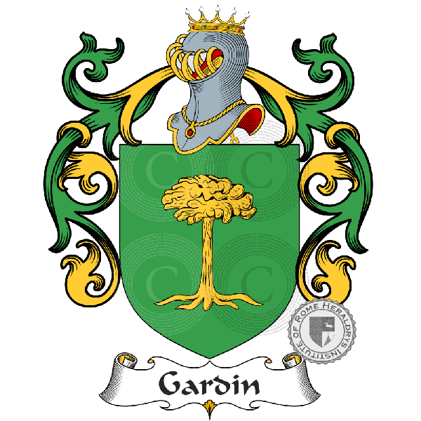Coat of arms of family Du Gardin