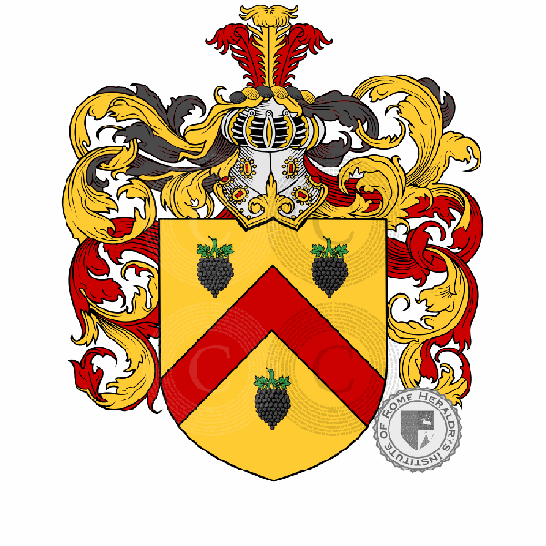Coat of arms of family Fradin, Fradin de Bellabre